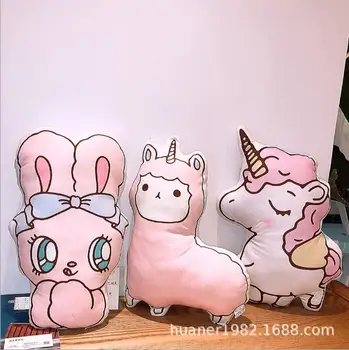 

Cute Pink Cactus Unicorn plush Pillow Home Sofa Pillow Doll toy