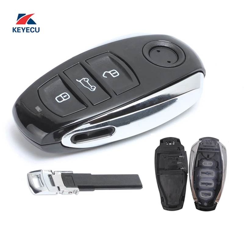 KEYECU Replacement Remote Car Key Shell Case Fob 3 Button for VW