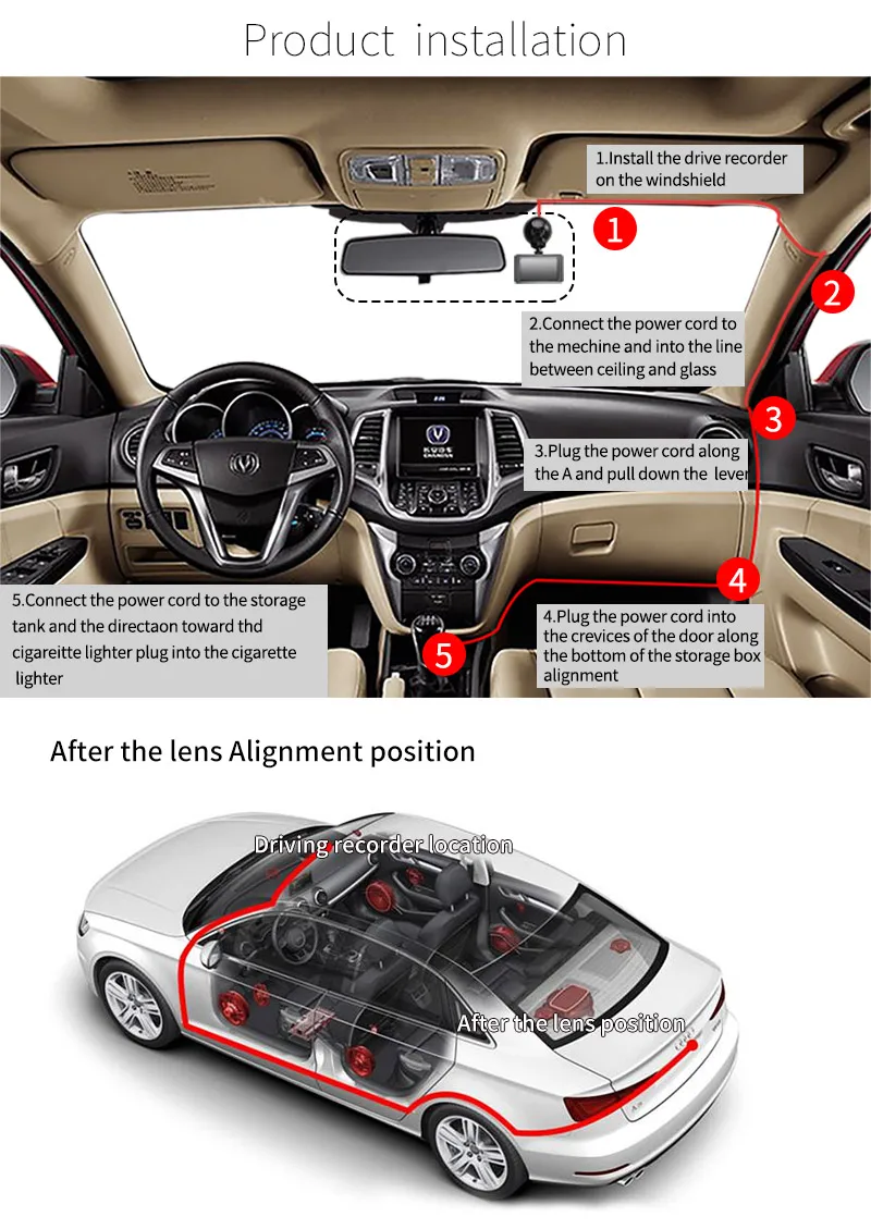 Denicer FHD 1080P Автомобильный видеорегистратор с зеркалом и двумя объективами, видеорегистраторы заднего вида с экраном 3,0 дюйма, Автомобильный видеорегистратор, видео видеорегистратор