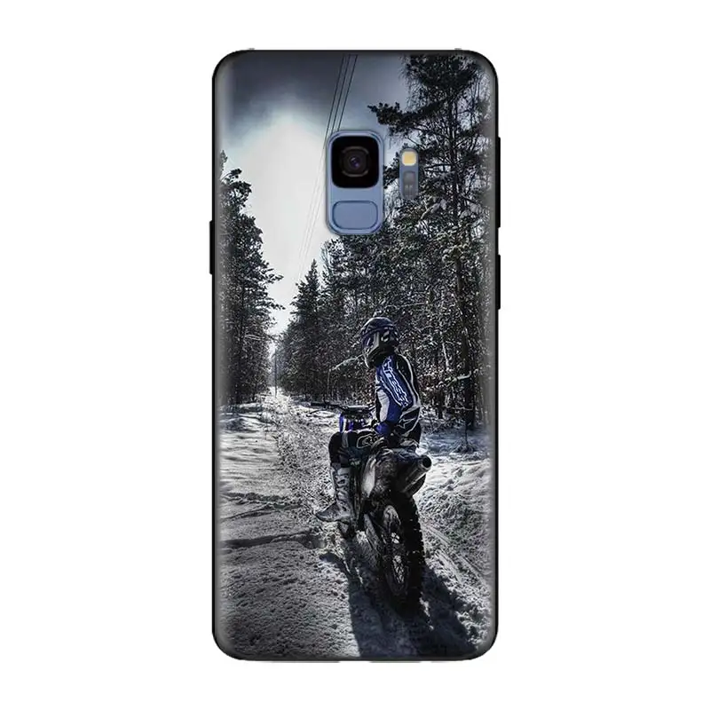 Moto Cross moto rcycle спортивный черный силиконовый чехол s для samsung Galaxy S10 Plus S10e S8 S9 Plus A30 A50 M20 M30 мягкий чехол