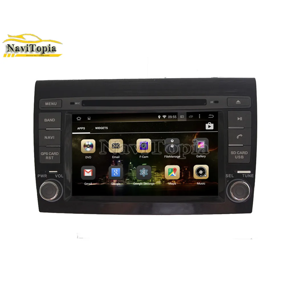 Best NAVITOPIA 7inch 4G RAM 64G ROM PX6 Six Core Android 9.0 Car DVD Player GPS Navigation for Fiat Bravo 2007 2008 2009 2010- 8