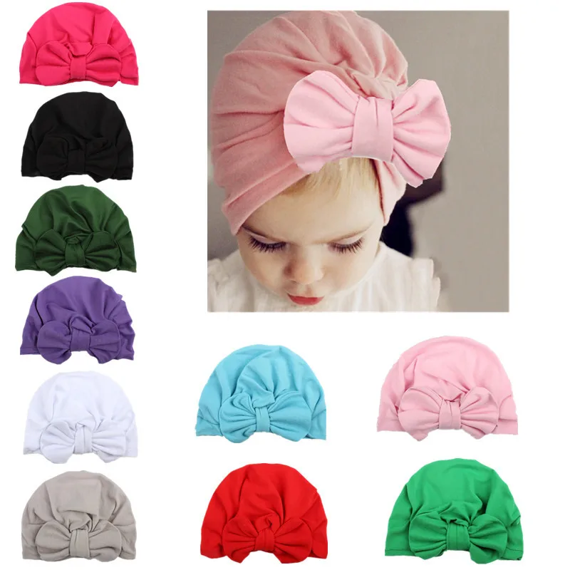 

Baby Girl Bowknot Hat Spring Autumn Toddler Kids Bohemian Hats Caps Bebe Bonnet Beanie Accessories10 Colors