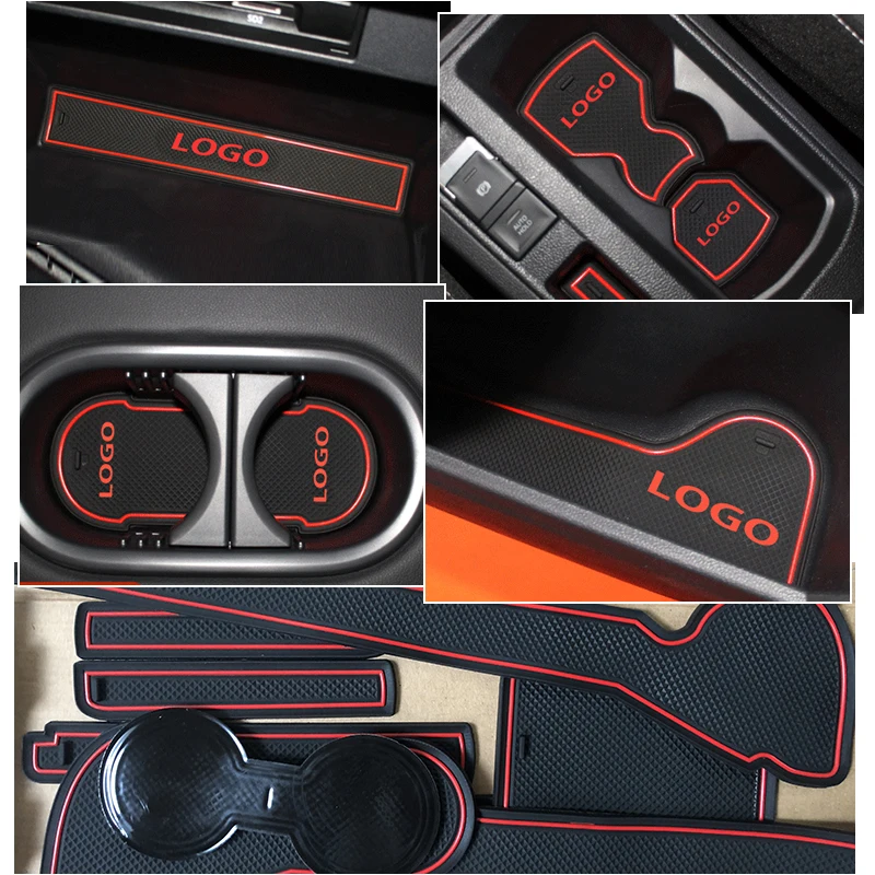 Для VW T ROC противоскользящая резиновая чашка подушка для двери паз коврик Volkswagen TROC