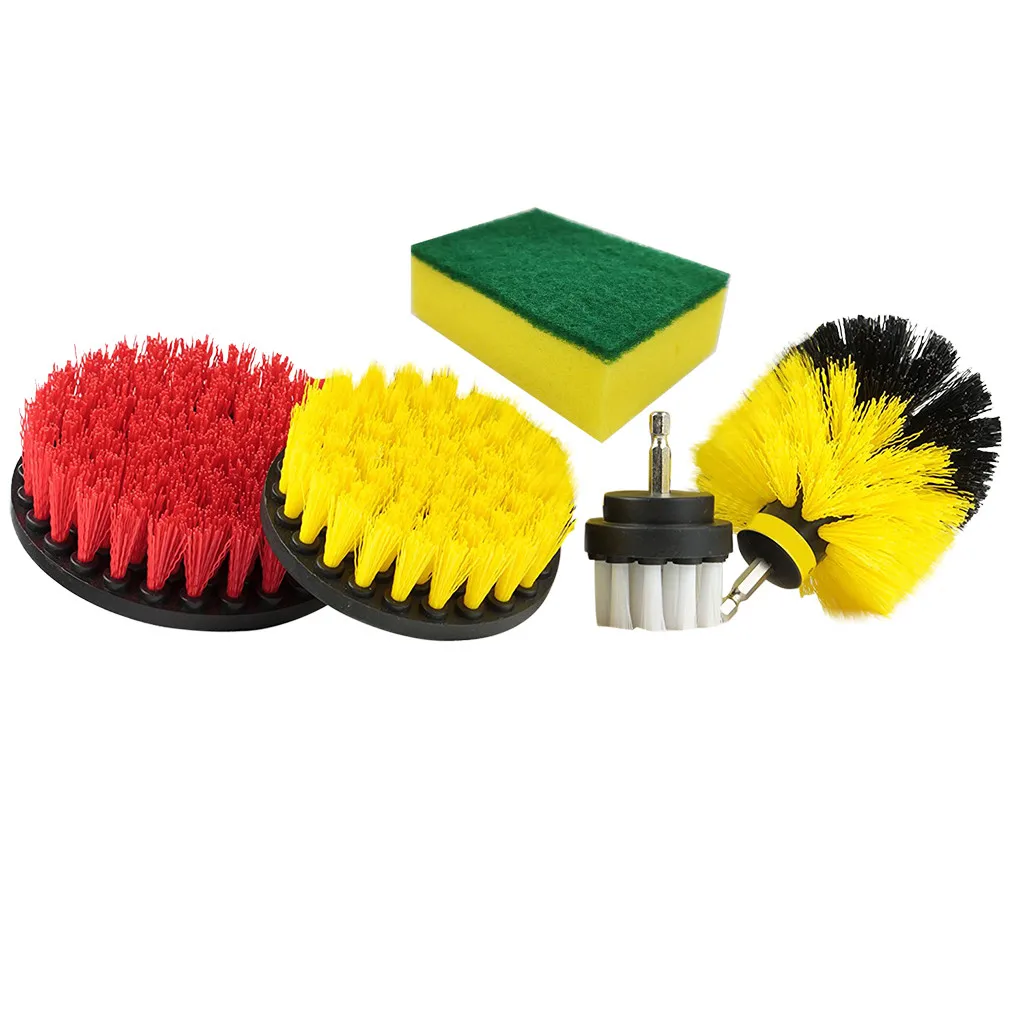 

Magic Brush 5 Piece Scrub Brush Power Drill Cleaning Brush Tub Cleaner Combo Tool Kit Perfect for Cleaning Grout Home Cleaning