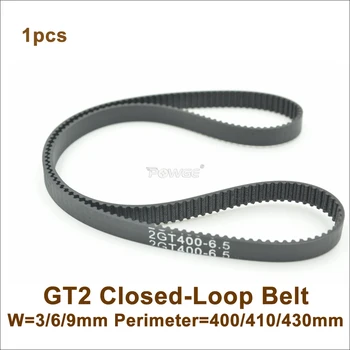 

POWGE 400 410 430 GT2 Timing Belt W=3/6/9mm Perimeter=400/410/430mm 2GT Closed-Loop Synchronous Belt 400-2GT 430-2GT
