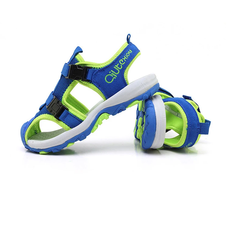 2019 Резина сандалии с закрытым носком детские летние сандалии для мальчиков модные детские повседневные спортивные сандалии большой