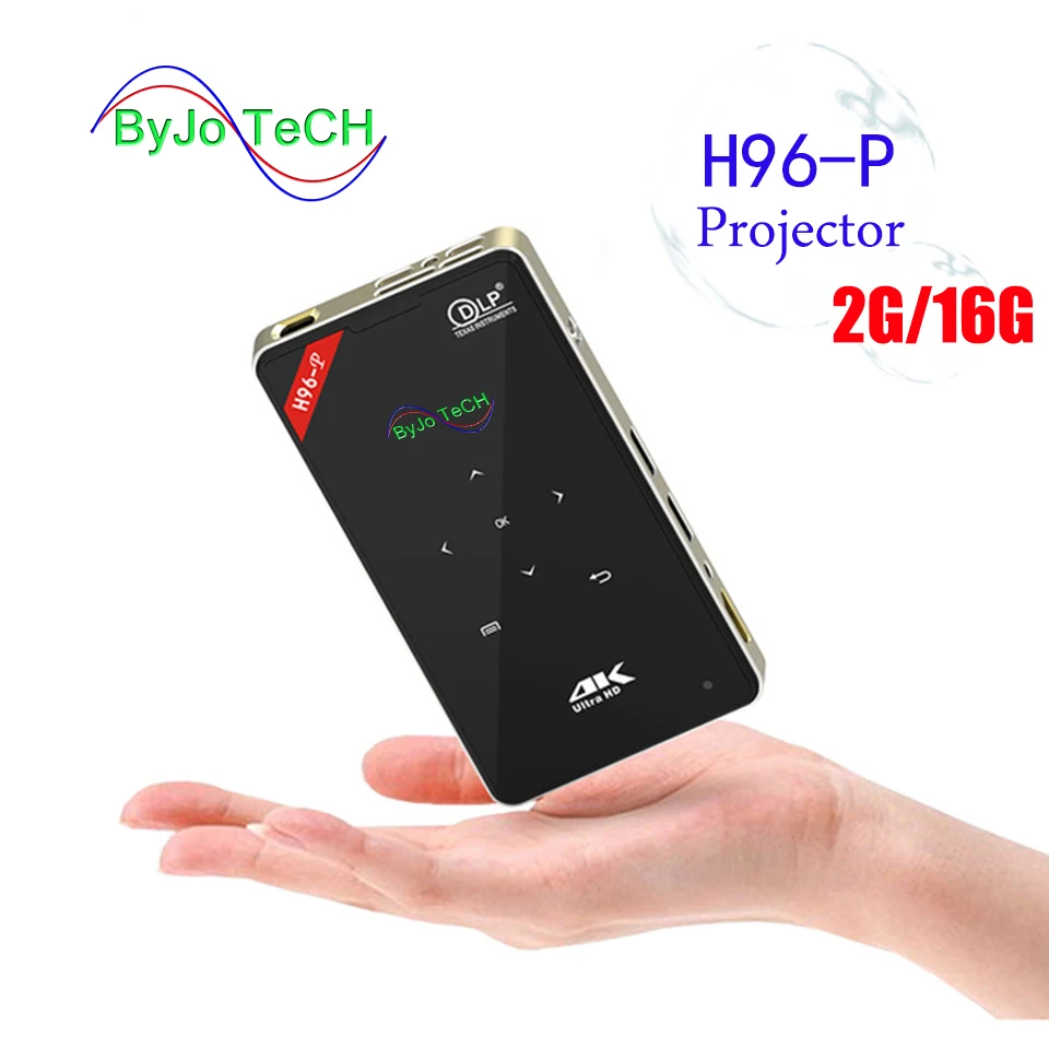 ByJoTeCH H96-P проектор 2G 16G S905 мини портативный карманный проектор DLP проектор Android proyector Система домашнего кинотеатра H96P