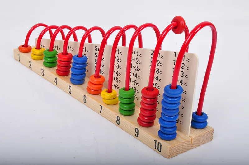Разноцветный деревянный Абакус соробан игрушки для детей подсчета расчет полка блоки Монтессори Обучающие Математические Игрушки