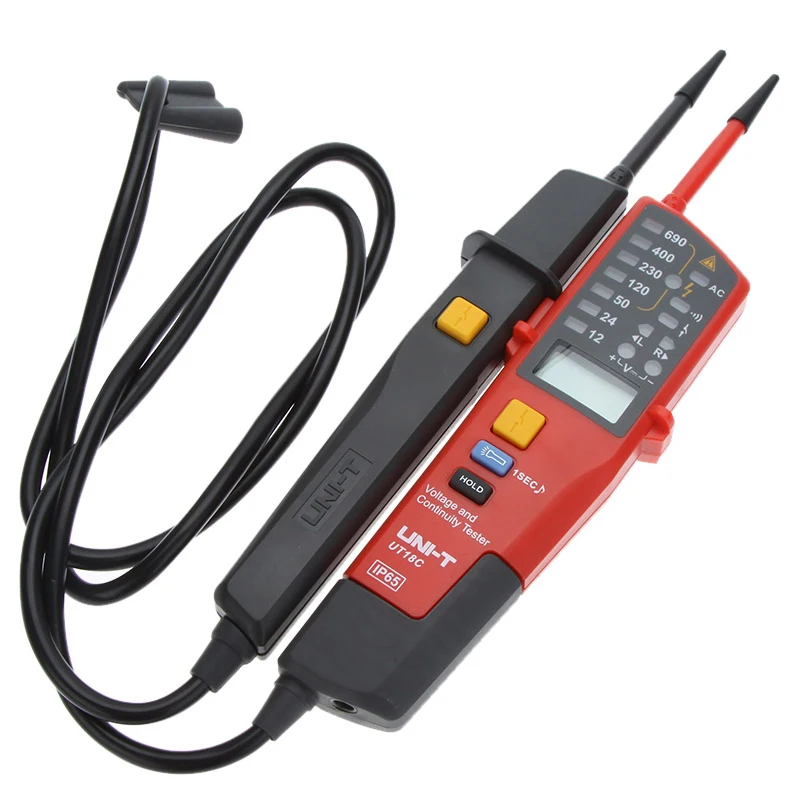 UNI T UT18C 0 ~ 690V AC DC Напряжение Тестеры ЖК дисплей Авто Диапазон IP65 Водонепроницаемый