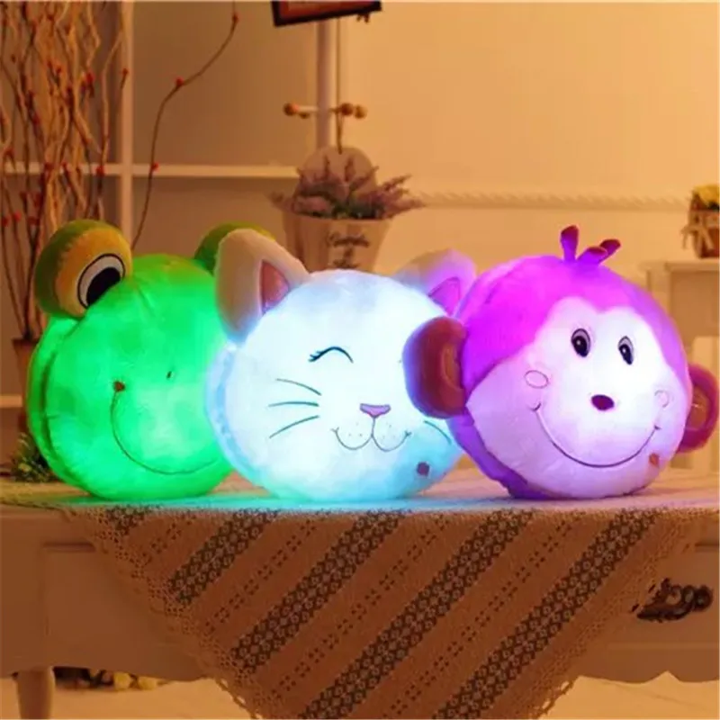 Led Light Stuffed Animal Pillow Doll Colorful Luminous Plush Toys