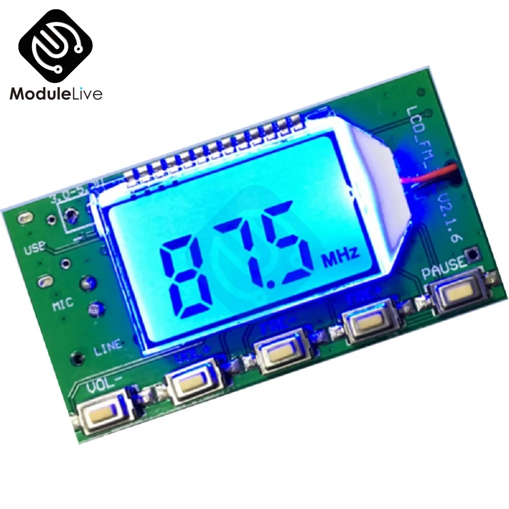 DSP& PLL 87-108MHZ lcd FM Радио беспроводной микрофон стерео передатчик/модуль приемника горячая Распродажа бренд