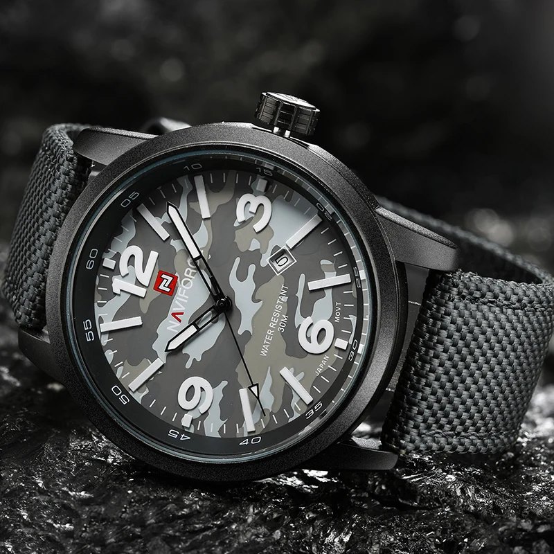 

NAVIFORCE Top Luxury Brand Men Army Military Sports Watches Men's Quartz Date Hour Clock Man Nylon Wrist Watch Relogio Masculino