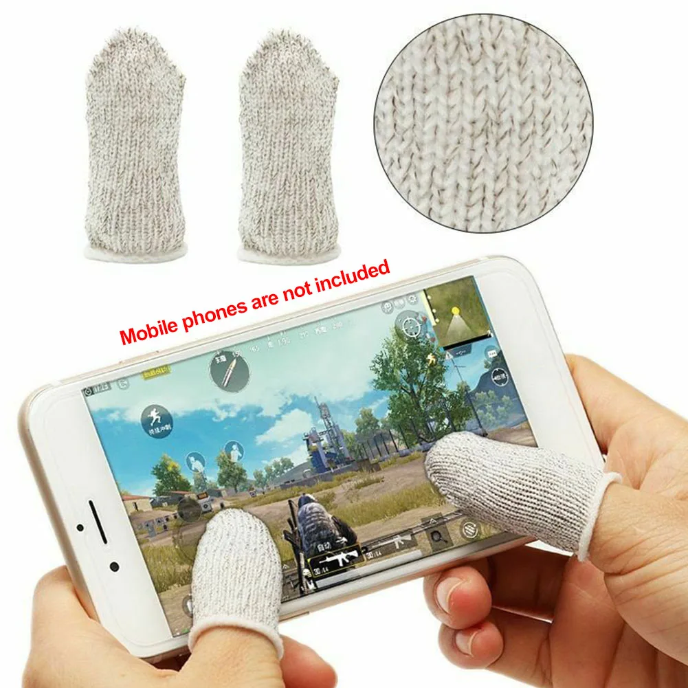 

1 Pair Breathable Men Women Mini Sweatproof Tool Cots Solid Finger Stall Ultra Thin Washable Mobile Sensitive Game Controller
