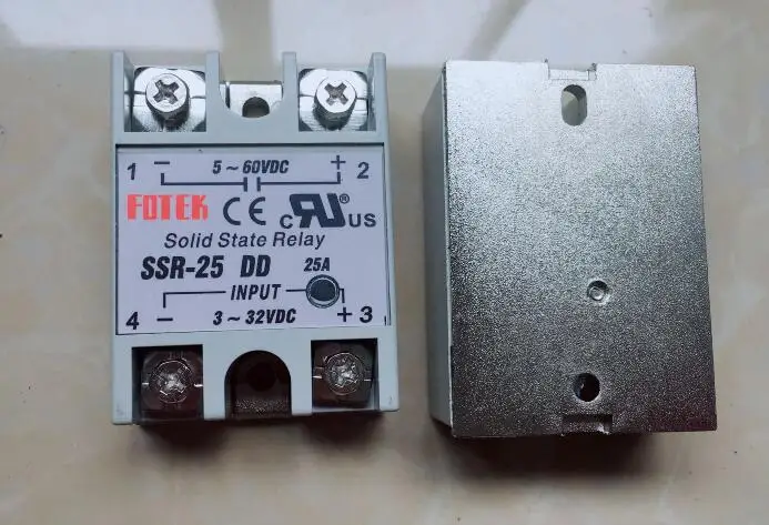 

Релейный вход SSR25DD SSR-25DD производитель 25A ssr 3-32VDC выход 5-60VDC, 1 шт.