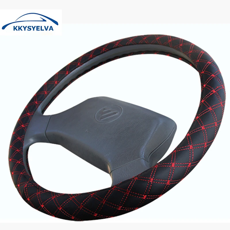 Leather Steering Wheel Covers for Car Bus Truck 36 38 40 42 45 47 50cm