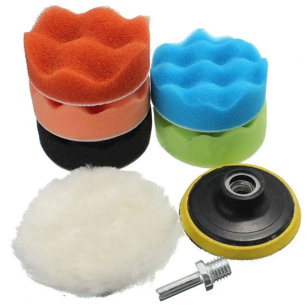 Vehemo 8 шт. Губка для полировки полирующая пена шлифовальный прибор буфер чистящие инструменты для автомобиля губка для полировки прочный авто комплект для ваксации