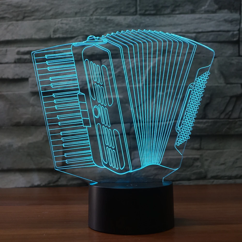 

accordion 7 Changing Colors 3d illusion night lamp