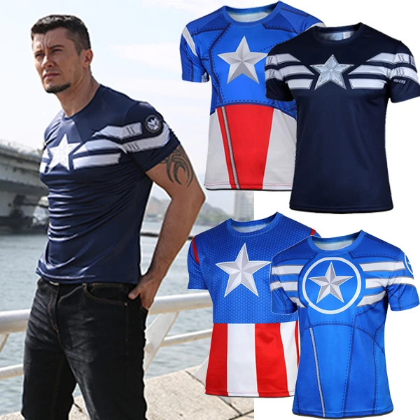 T shirt captain america sport Clearance