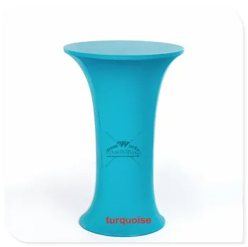 

New 24"30" 36" Lycra Stretch Cocktail Poseur Dry Bar Spandex Table Cover Wedding Party Event Decorations Tablecover Tablecloth