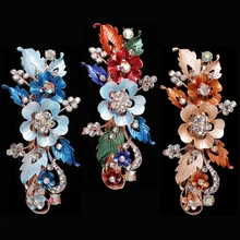 Мода цветок заколки Кристалл зажим для волос Тиара смолы Foral заколка милые шпильки головные уборы аксессуары для женщин подарок