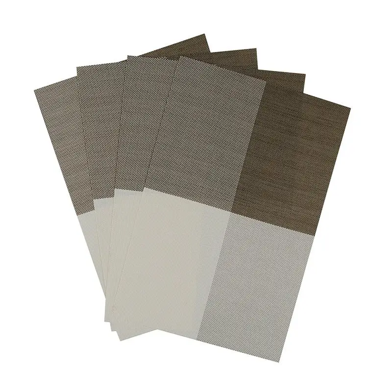 

Set of 4 PVC Color Block Placemats for Dining Table Runner Linens place mat in Kitchen Accessories Cup Wine mat