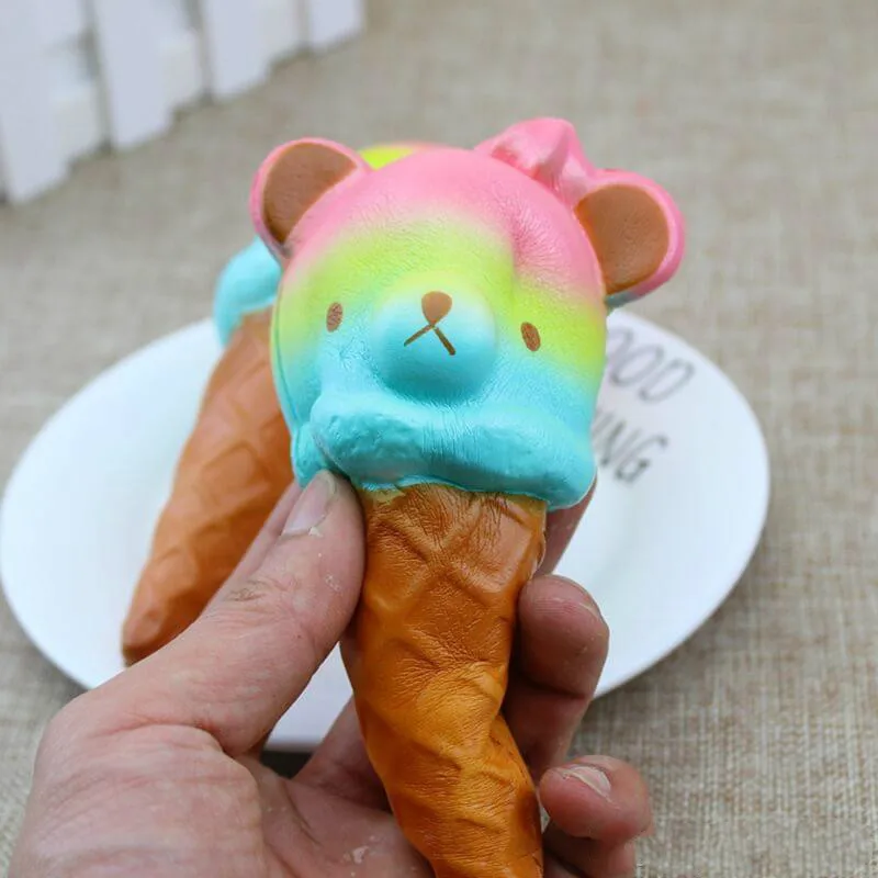 Mskwee Джамбо Kawaii Squishy красочные Rilakkuma вкусный медведь Мороженое Супер замедлить рост на Squeeze хлеб торт игрушки подарки