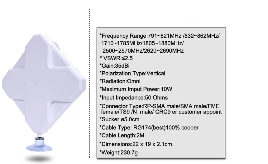 LTE 4 г 35GBI внешнюю антенну двойной ts9 Разъем с E8372h-608 4 г мобильного Wi-Fi модем