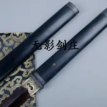 S3923 черное дерево цвет узор сварки дамаск меч ниндзя темно-красный лезвие 42"