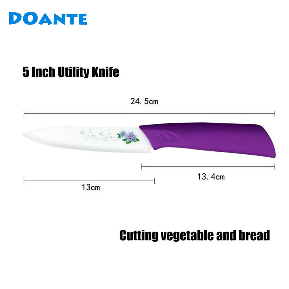 DOANTE бренд 4 &quot5&quot дюймов нож для нарезки овощей Керамический Набор ножей белое