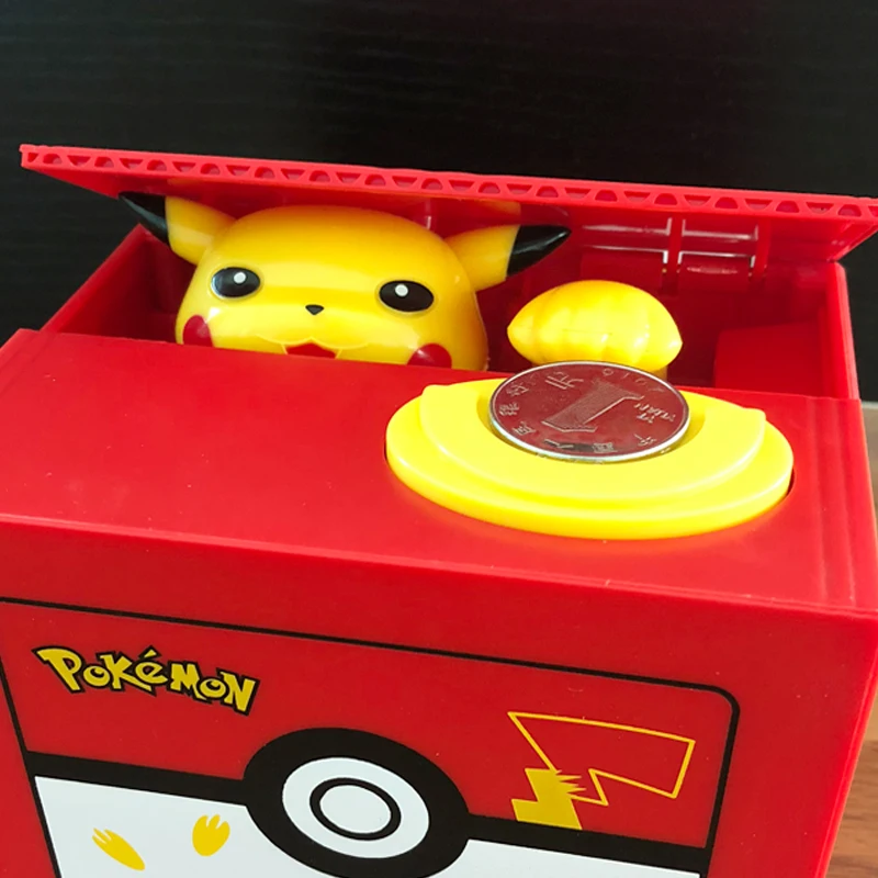 Электронная пластиковая Копилка Pokemon Pikachue копилка для монет сейф украшения на