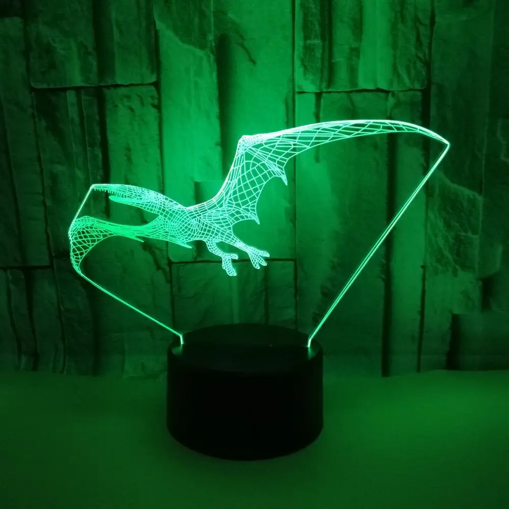 

Pterosaur 3d Night Deco Lamps Colorful Touch Led Visual Desk Lamp Gift Atmosphere Led Stereo Table Lamp