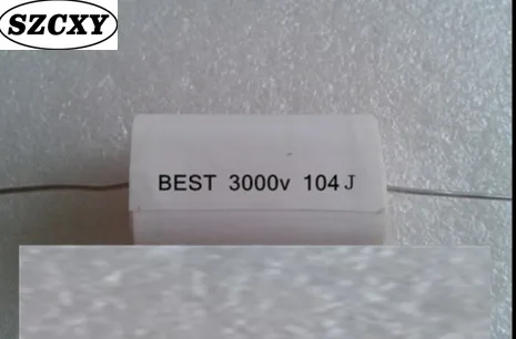 

New and original 5PCS 3000v 104 J 0.1uf 100nf The axial capacitor More than 3000 v dc