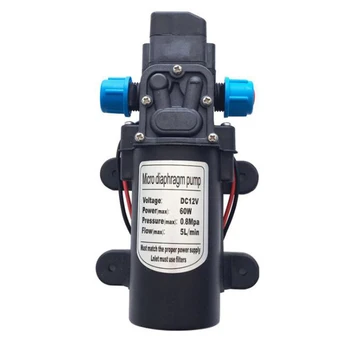 

0142-60 Miniature Diaphragm Pump Electric High Pressure Car Wash Pump 12V 60W DC Self Suction Intelligent