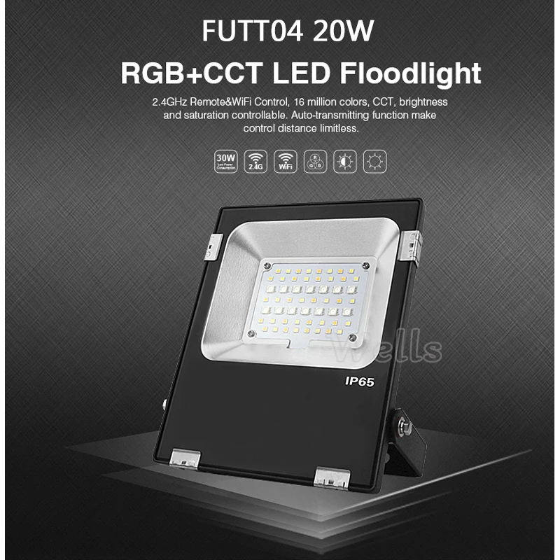 

Miboxer FUTT05 LED Outdoor Lighting 10W/20W/30W/50W RGB+CCT IP65 Waterproof AC86-265V led Flood light For Garden