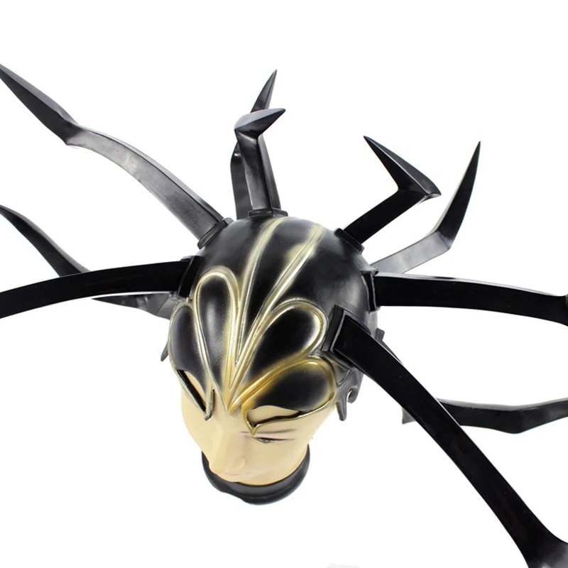 Hela Mask Movie Thor 3 PVC Latex Helmet Cosplay Headgear Masks Adult Women Halloween Party Props Black Accessories