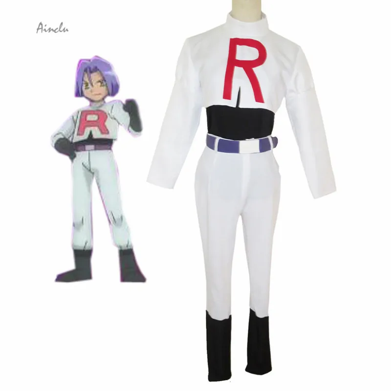 Ainclu Free Shipping Costume Pocket Monster Team Rocket Costume James Cospl...