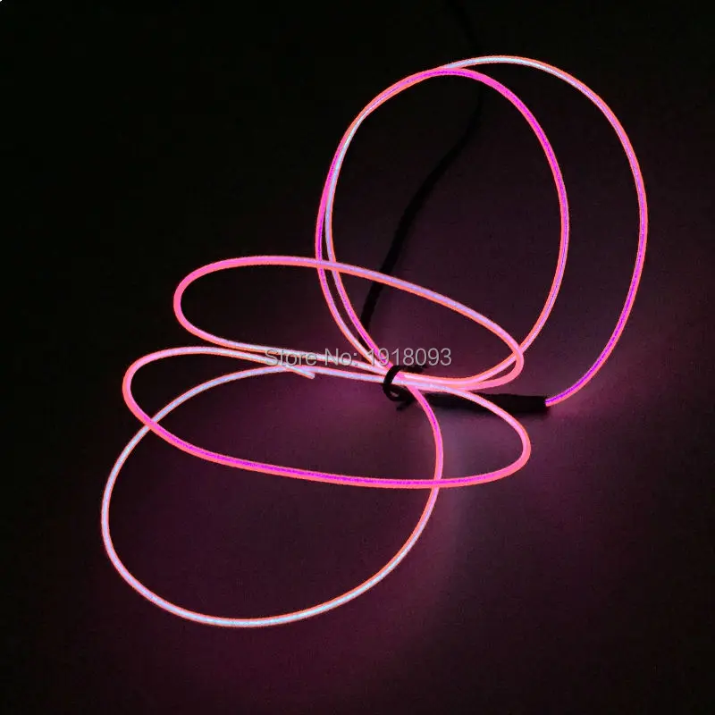 LED neon rope tube Pink 1.3mm EL Wire Waterproof 1 Meter LED Strip