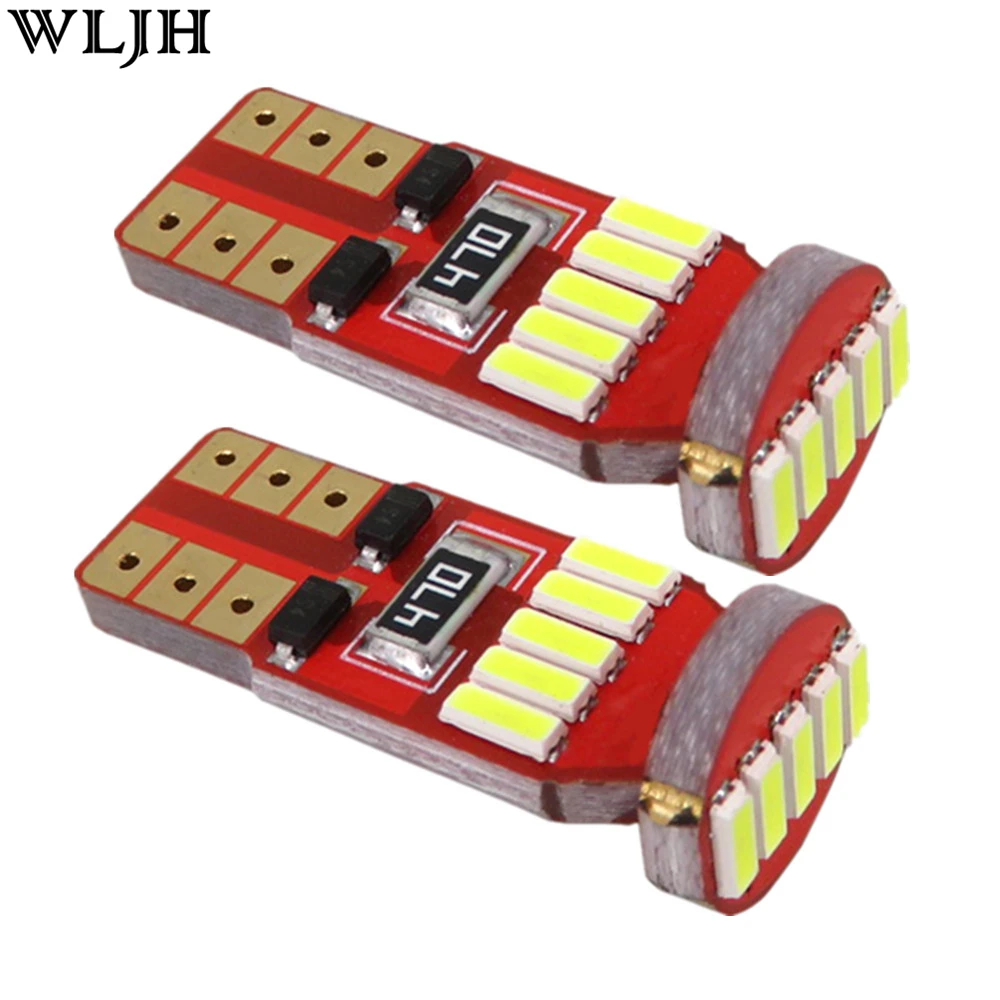 WLJH 4x Canbus автомобиля светодиодный свет 4014SMD T10 W5W лампы Интерьер купола Карта Свет бардачок боковые габаритные индикатор лицензии парковка