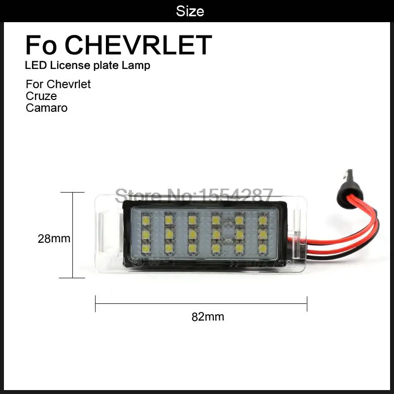 Светодиодный фонарь освещения номерного знака, пригодный для Chevy Chevrolet Cruze Camaro
