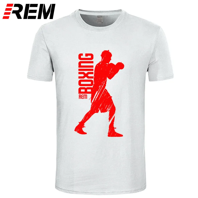 Высокое Качество Забавные футболки для мужчин Best футболка boxinger Rocky короткий рукав Футболка взрослых летние топы корректирующие - Цвет: white red