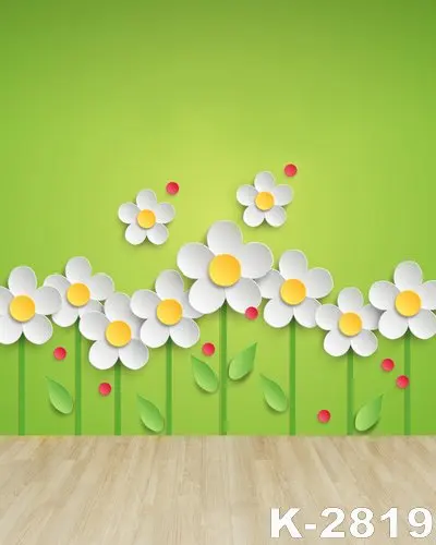 

Wooden Backgrounds Green Painted Wall 150*300CM Flowers Decor Baby Photo Photography Vinyl Backdrops Shooting foto studio