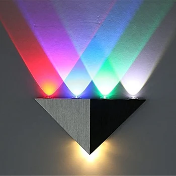 

3W 4W 5W 8W Aluminum Triangle led wall lamp AC85-265V Bedroom Home Lighting Luminaire Bathroom Light Fixture Wall Sconce lamp