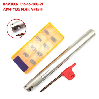 

1Pcs BAP300R C16-16-200-2T+10pcs APMT1135 PDER M2/H2 VP15TF CNC Milling Cutter Holder with Carbide CNC Inserts Free shipping