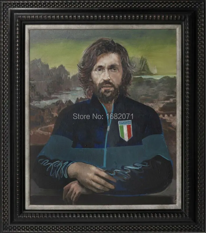 

Super Skills Artist Hand-painted Andrea Pirlo Realistic Portrait Oil Painting Handmade Pirlo Oil Painting For Wall Decoration