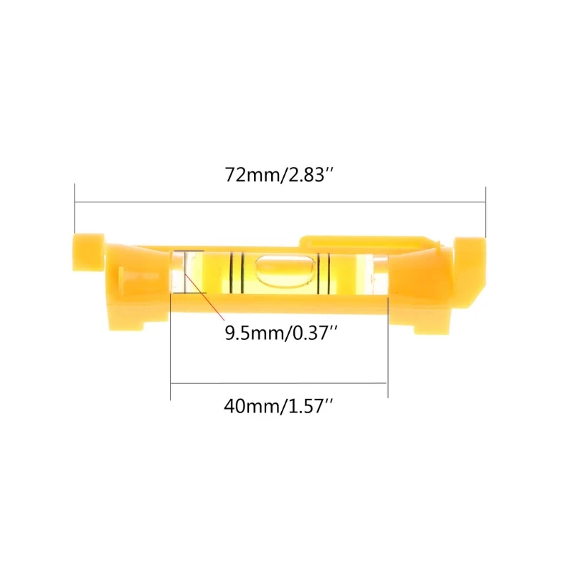 ANENG пластиковая ручка уровень фоторамка линейный уровень мини пузырьковый спиртовой уровень красный/желтый
