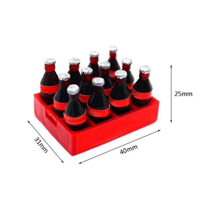 Новинка, миниатюрный поднос для напитков, дюжина бутылок для напитков, аксессуары для кукольного домика, детские игрушки, подарки