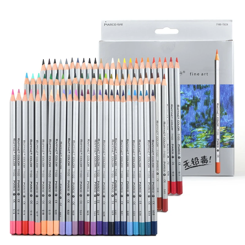 Marco Raffine 7100 72 Art Coloured Pencils with Roll UP Canvas Pouch Package for Marco Raffine 7100 72 Art Coloured Pencils with Roll UP Canvas Pouch Package for