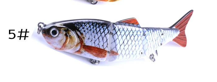 Fishing Lure 4 Segments Jointed Sections Swimbait Pesca Artificial Lure Treble Hooks 12cm 16.8g Pike Perch Fishing Tackle (12)
