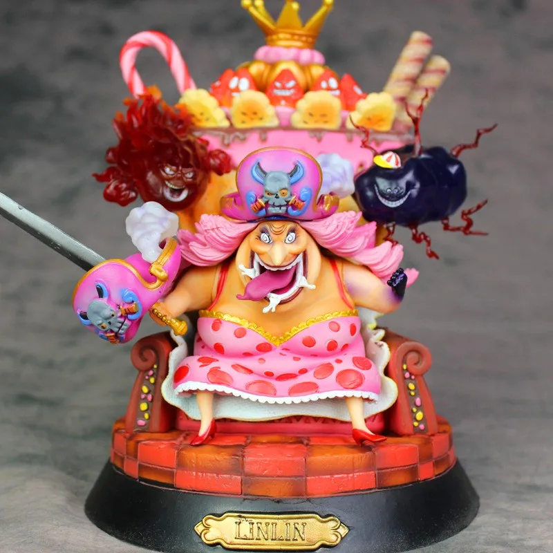 ONE PIECE New World Four Emperors BIG MOM Charlotte Linlin Throne Edition PVC Action Figure Collectible Model Toy Box-Packed