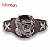 MKENDN Hot Sale ride to live bracelets male bird Skull Retro bracelet homme Genuine Leather Bracelet Men Woman bracelets bangles ► Photo 1/6